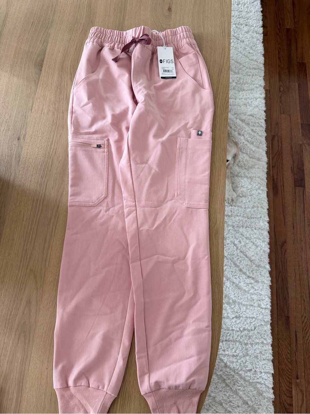 FIGS High Waisted Uman Relaxed Jogger Scrub Pants Pink XXS